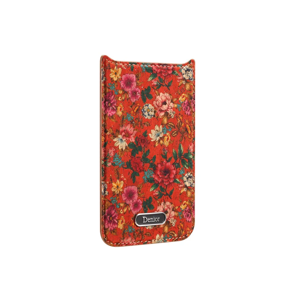 DENIOR A24 For iPhone 17 Pro Max Case Compatible with MagSafe Flower Leather PC TPU Phone Cover with Detachable Back Panel - Peony Red - Image 7