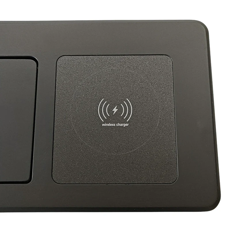 Desktop pop up Socket 2 EU plug with USB A&C charging with Wireless charging with 1.8m power cable - Image 3