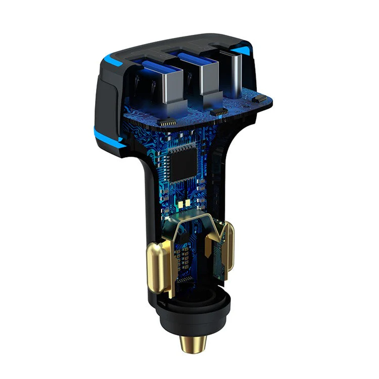 DEVIA Extreme Speed Series EA191 Cigarette Lighter Fast Charger Dual USB+Type-C 85W Car Phone Charger - Image 5