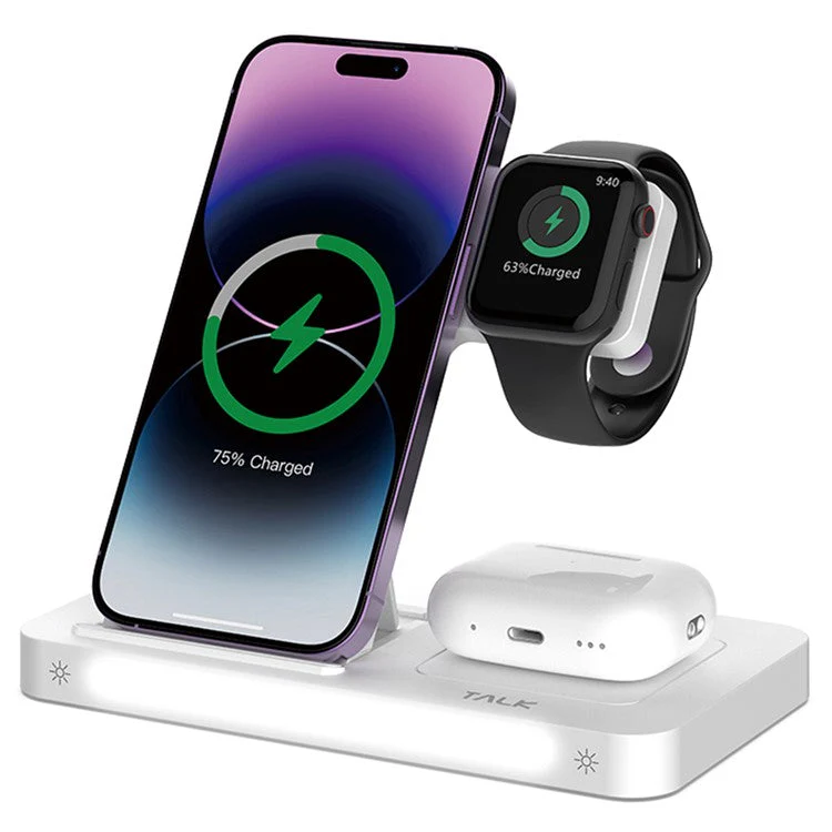 DEVIA Smart Series 3 in 1 Wireless Charging Stand Dock Fast Wireless Charging