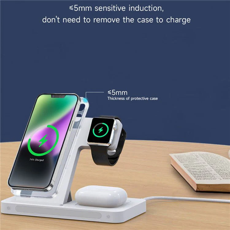DEVIA Smart Series 3 in 1 Wireless Charging Stand Dock Fast Wireless Charging - Image 6