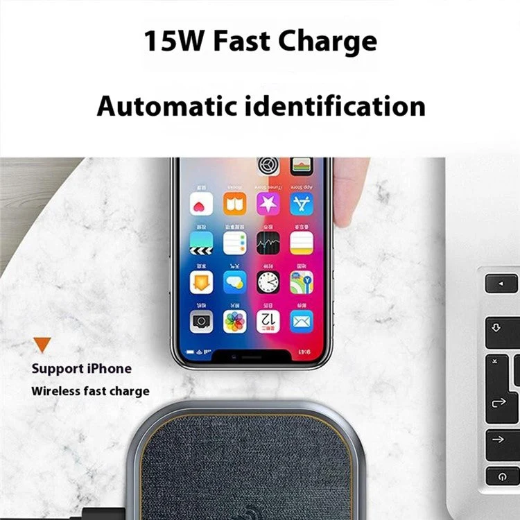 DUDAO A10H Wireless Charger 15W Desktop Fast Charging Mobile Phone Wireless Charger - Image 5
