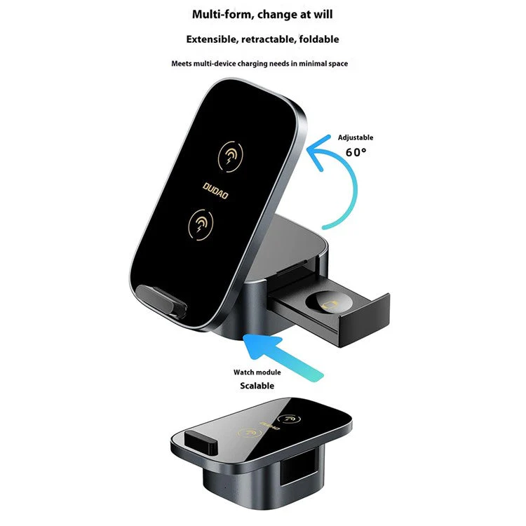 DUDAO A11Pro+ 3-in-1 Wireless Charger Phone Watch Earphone Desktop Charging Stand - Image 6