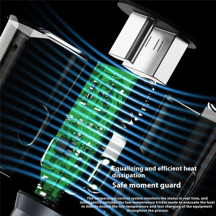 DUDAO R4T 49W Transparent Car Charger QC3.0 USB+Type-C PD Fast Charging Power Adapter - Image 8