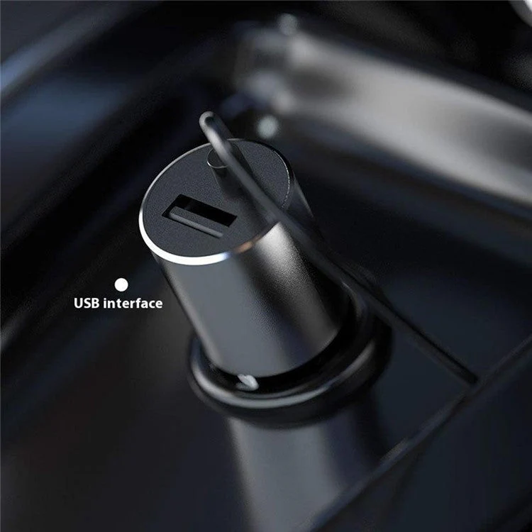 DUDAO R5Pro 3.4A USB Phone Charging Adapter Car Charger with Built-In Cable - Type-C Cable - Image 4