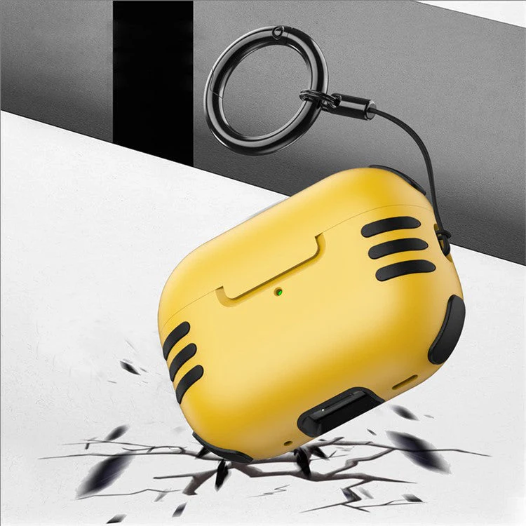 Dustproof Case for AirPods Pro 2 Bluetooth Earbud Hard PC Cover with Hanging Buckle - Blue - Image 3