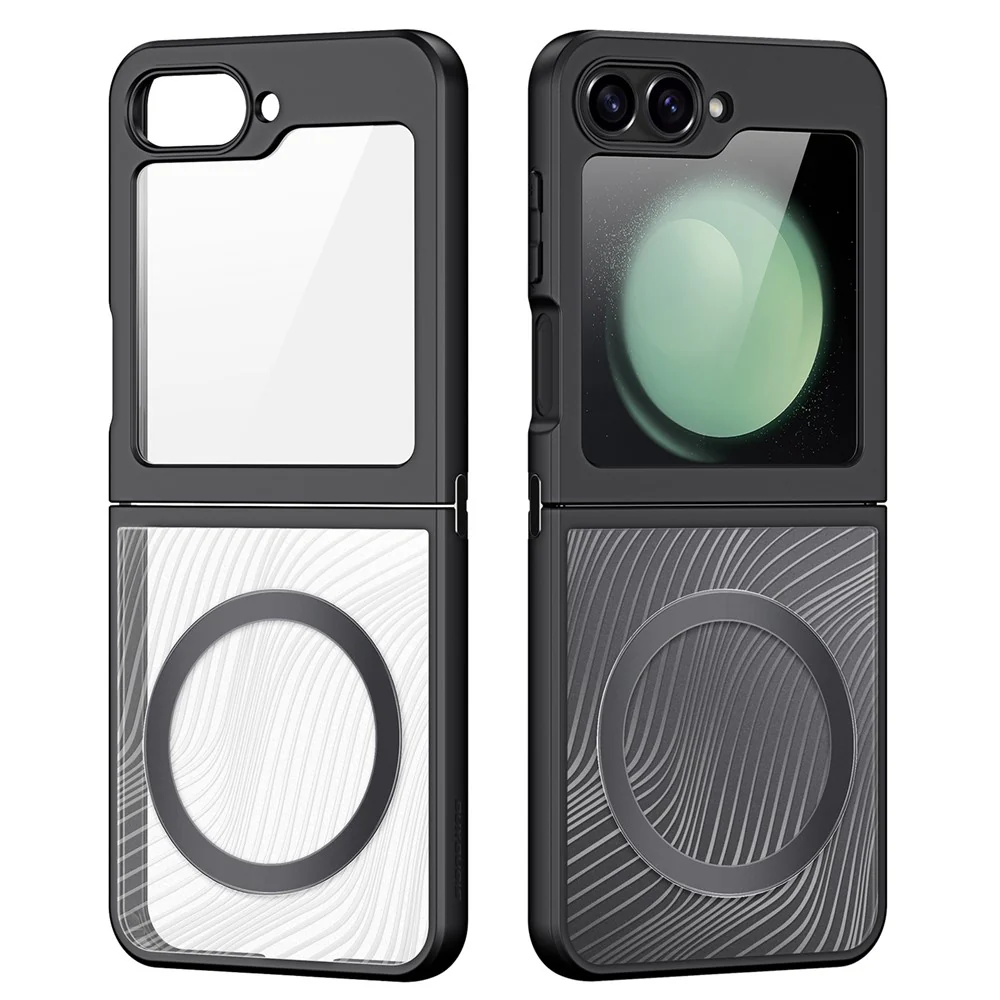 DUX DUCIS Aimo Series for Samsung Galaxy Z Flip7 FE 5G / Z Flip6 5G Case Compatible with MagSafe PC+TPU Phone Cover (REACH Certification), Black - Image 2
