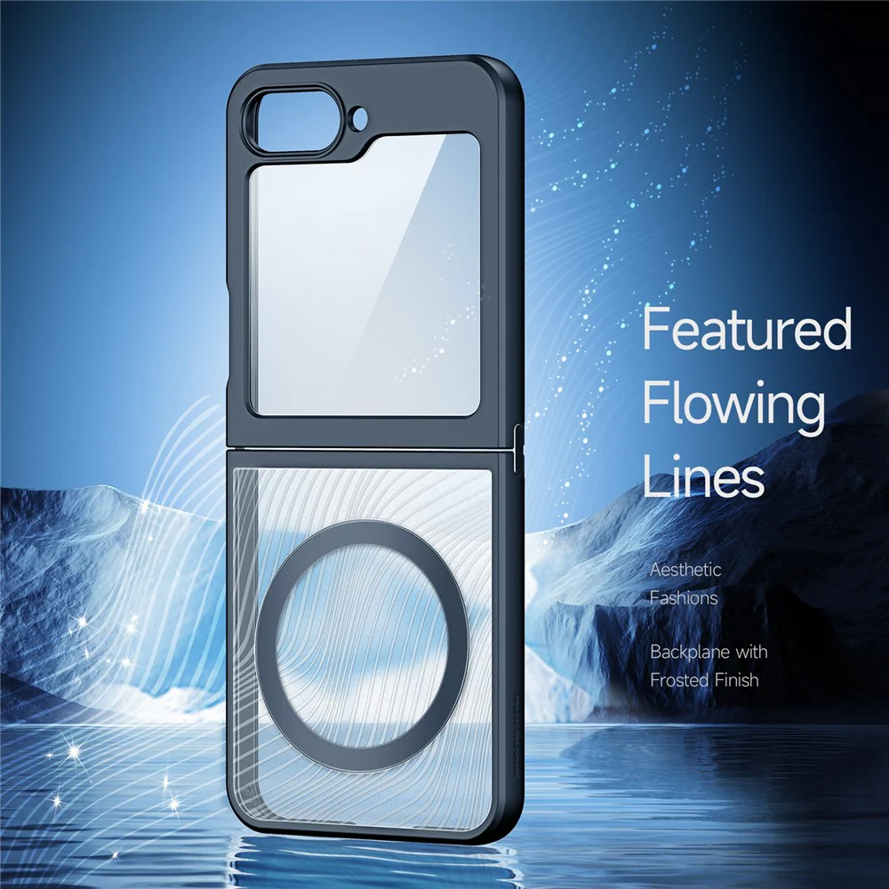 DUX DUCIS Aimo Series for Samsung Galaxy Z Flip7 FE 5G / Z Flip6 5G Case Compatible with MagSafe PC+TPU Phone Cover (REACH Certification), Black - Image 5