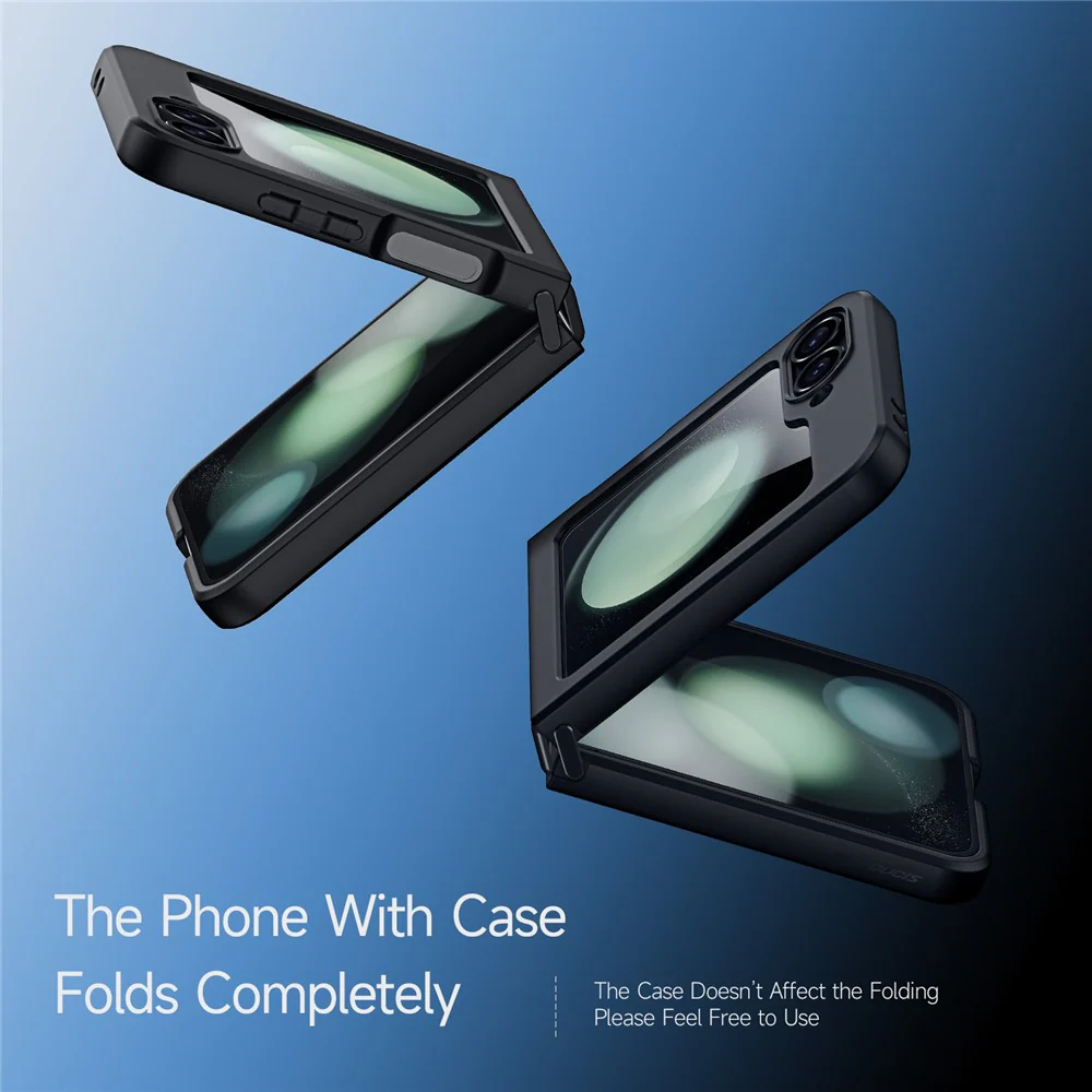 DUX DUCIS Aimo Series for Samsung Galaxy Z Flip7 FE 5G / Z Flip6 5G Case Compatible with MagSafe PC+TPU Phone Cover (REACH Certification), Black - Image 8