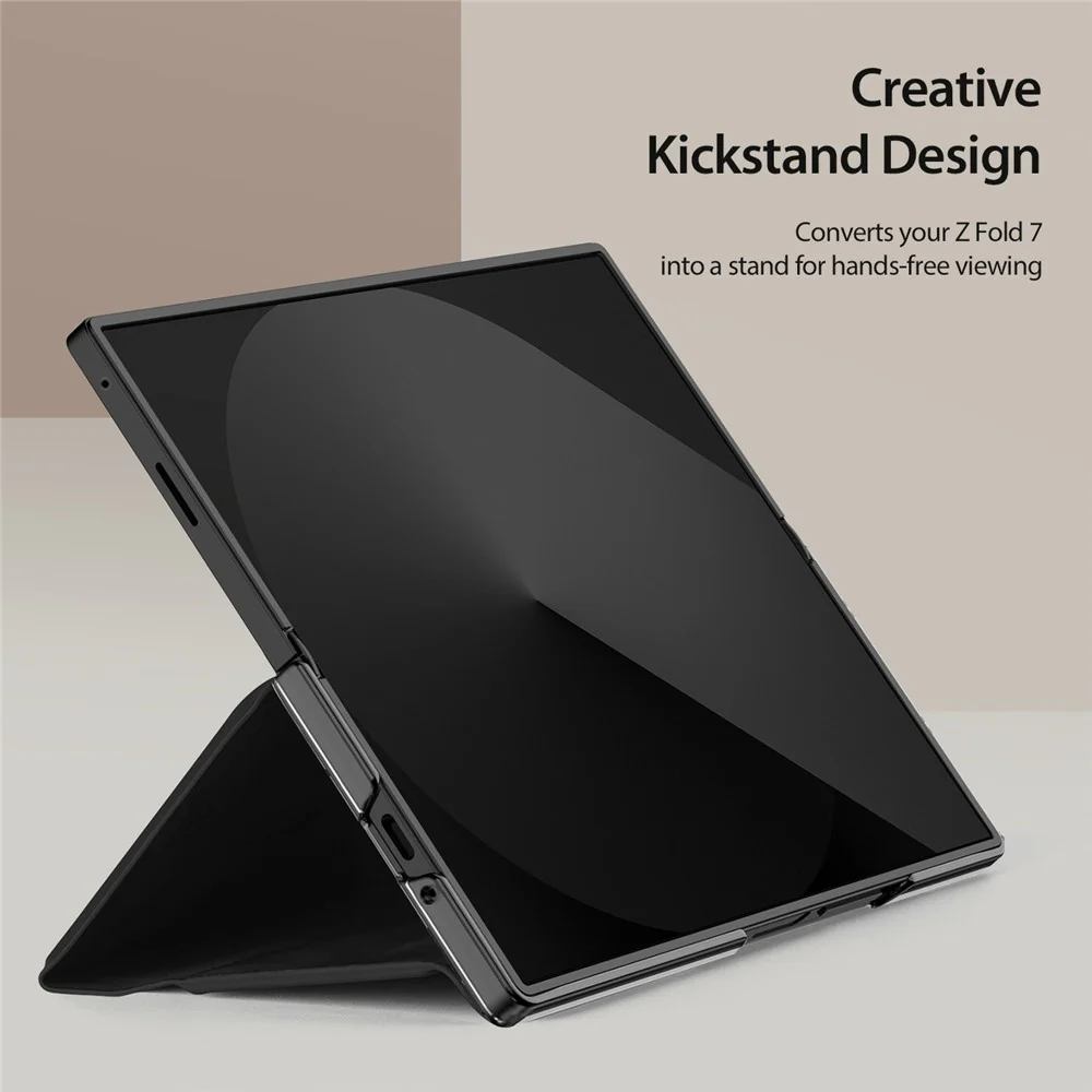 DUX DUCIS Bril Series For Samsung Galaxy Z Fold7 5G Case Leather Stand Phone Cover with Pen Holder - Black - Image 8