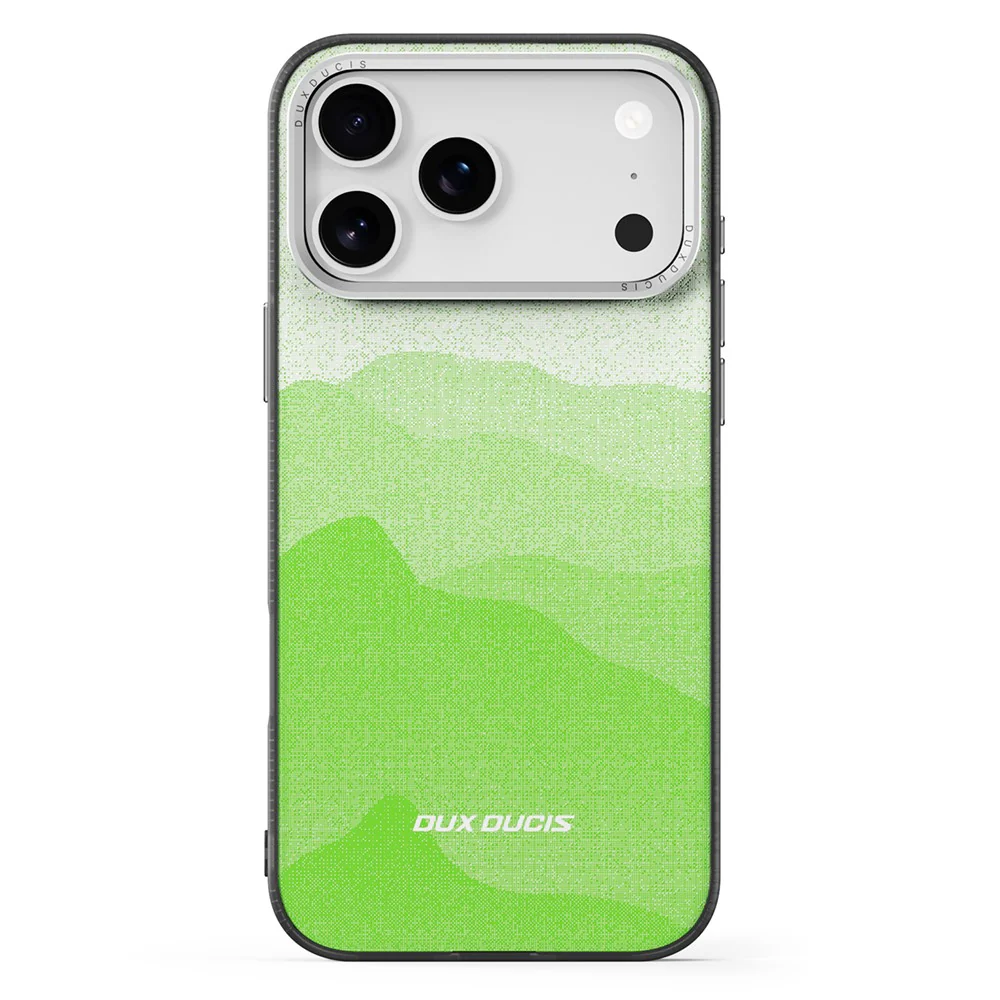 DUX DUCIS Moro Series For iPhone 17 Pro Max Case Compatible with MagSafe UV Pattern Leather + PC + TPU Phone Cover - Green - Image 2