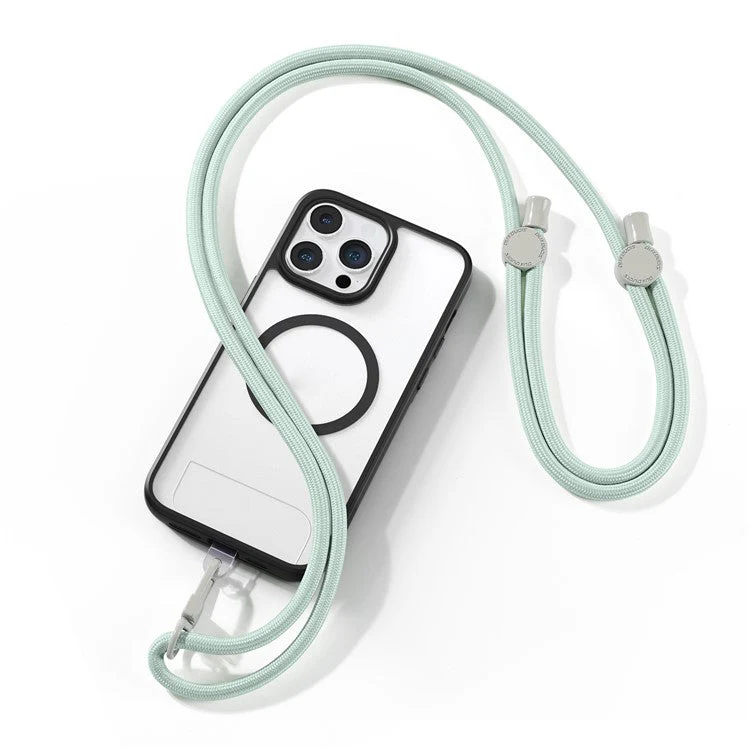 DUX DUCIS PLAZ Series 146cm Phone Lanyard Polyester Crossbody Strap Neck Rope with Tether Tab - Light Green - Image 2