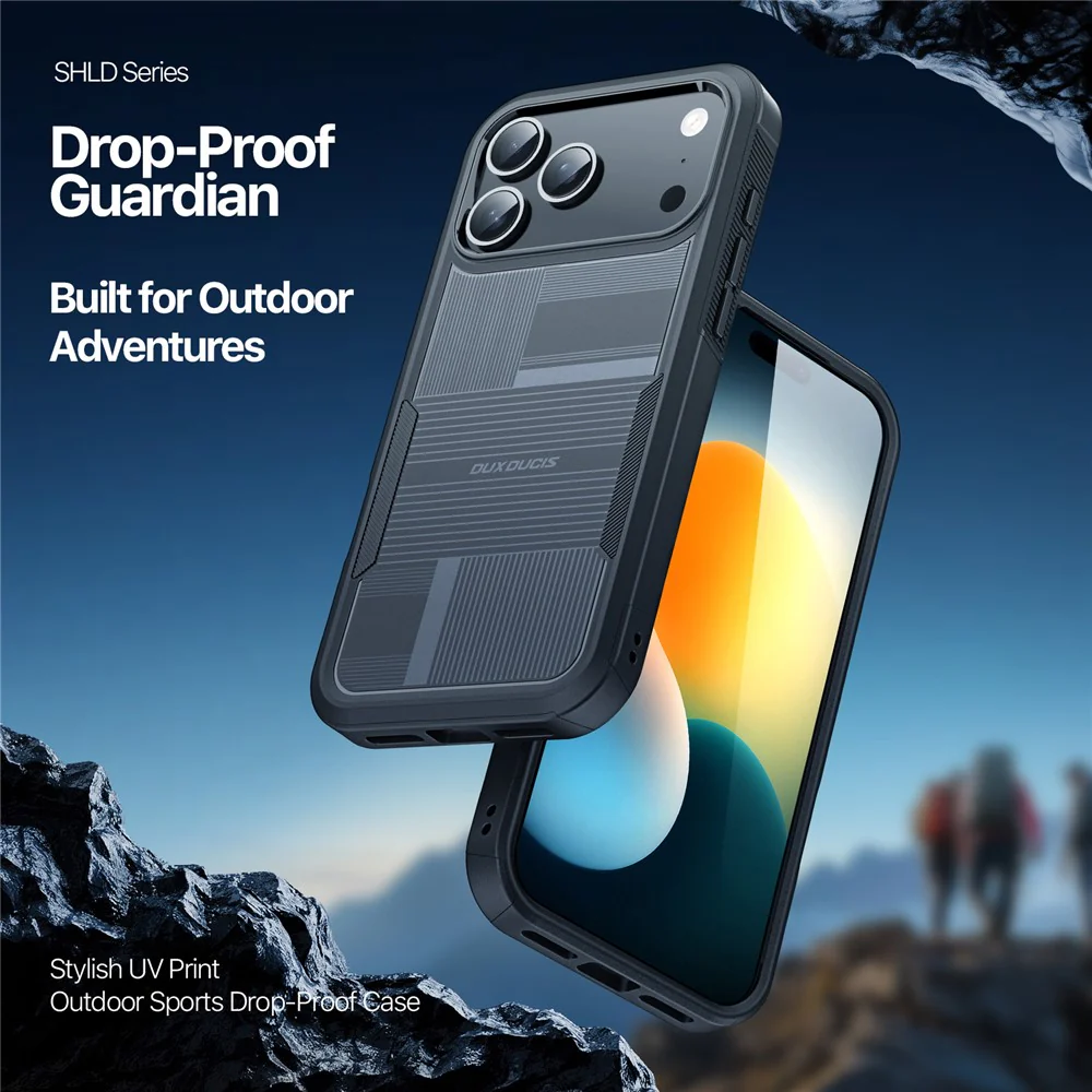 DUX DUCIS SHLD Series For iPhone 17 Pro Max Magnetic Case 10FT Drop Protection PC + TPU Phone Cover - Umbra Pattern - Image 4