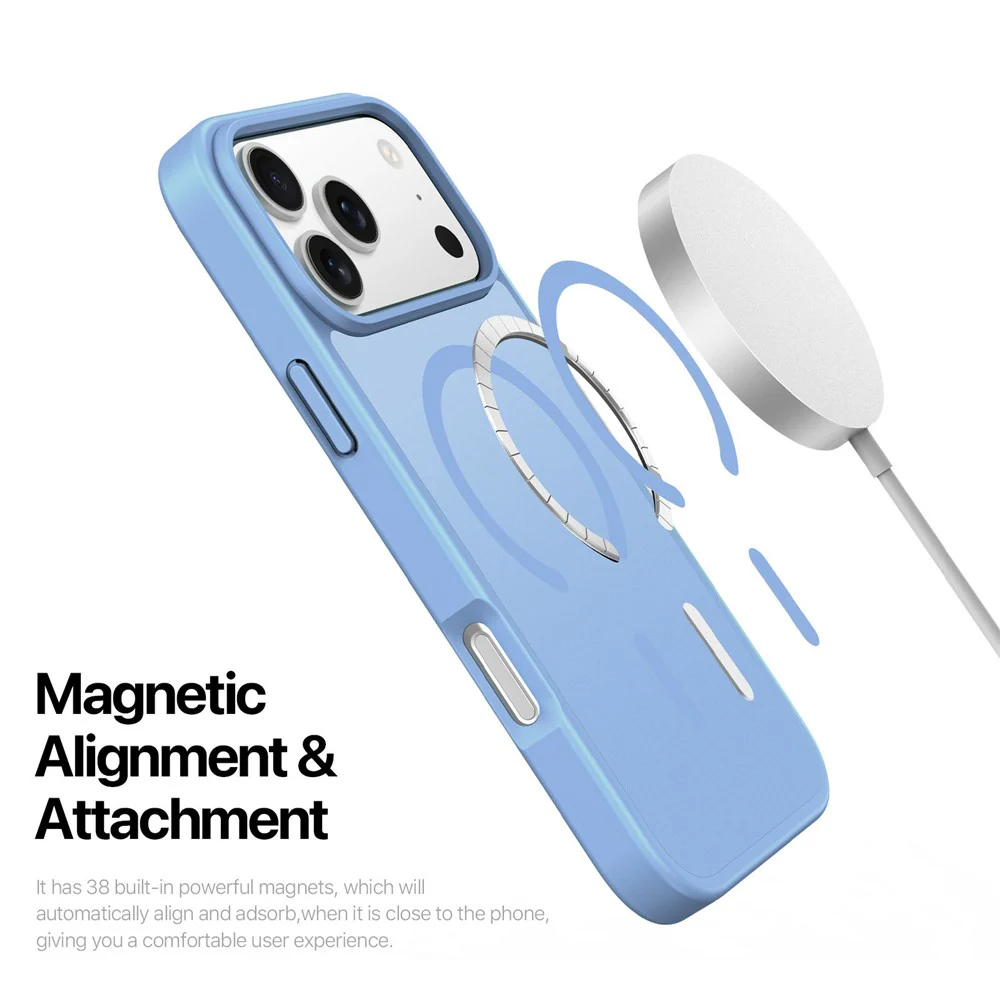 DUX DUCIS Yind Series For iPhone 17 Pro Max Case TPU + PC Matte Phone Cover Compatible with MagSafe - Baby Blue - Image 5