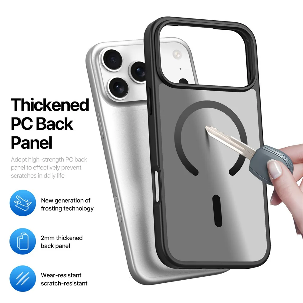 DUX DUCIS Yind Series For iPhone 17 Pro Max Case TPU + PC Matte Phone Cover Compatible with MagSafe - Black - Image 6