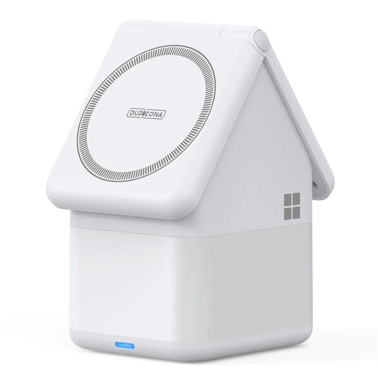 DUZZONA W20 15W Wireless Charging Station 4-in-1 Multi Charger for iPhone 16 Series / Apple Watch 10 / AirPods 4 - White - Image 2