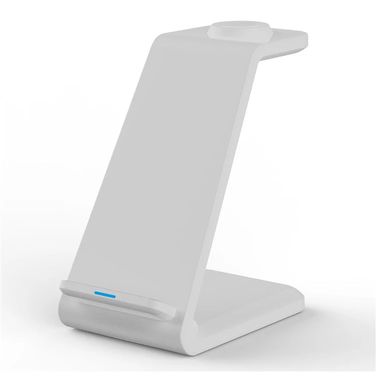E8 3-in-1 15W Wireless Charger Phone Watch Earphone Desktop Charging Stand - White