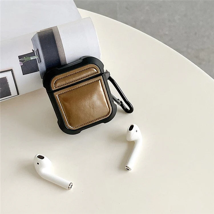 Earphone Sleeve for AirPods with Charging Case (2016) / (2019) / AirPods with Wireless Charging Case (2019) TPU Anti-drop Cover - Brown - Image 6