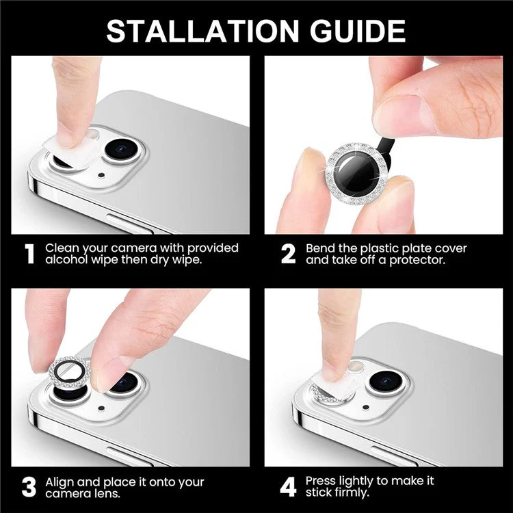 ENKAY HAT PRINCE 1 Set For iPhone 16 / 16 Plus Camera Lens Protector Tempered Glass+Aluminum Alloy Lens Film - Navy Blue - Image 5