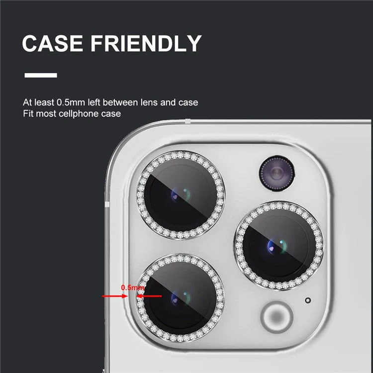 ENKAY HAT PRINCE 1 Set For iPhone 16 Pro / 16 Pro Max Camera Lens Protector Tempered Glass+Aluminum Alloy Lens Film - Navy Blue - Image 5