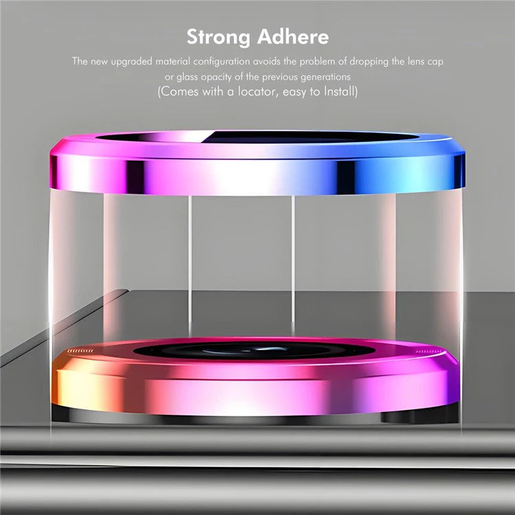 ENKAY HAT PRINCE 1Set For iPhone 16 / 16 Plus Camera Lens Film High Alumina Silicon Glass Lens Protector - Grey - Image 4