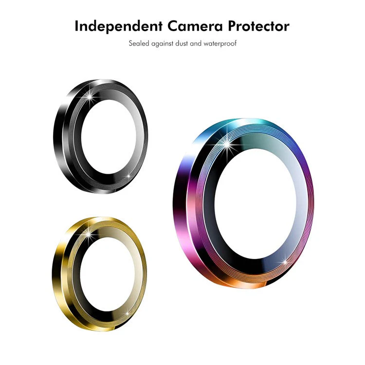 ENKAY HAT PRINCE 1Set For iPhone 16 Pro / 16 Pro Max Camera Lens Protector Metal Individual Ring Lens Film - Grey - Image 6