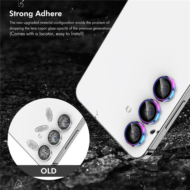ENKAY HAT PRINCE 1Set For Samsung Galaxy S24 FE Camera Lens Protector Metal Ring Lens Film - Baby Blue - Image 4