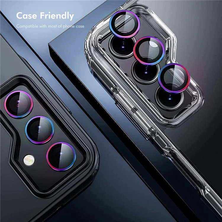 ENKAY HAT PRINCE 1Set For Samsung Galaxy S24 FE Camera Lens Protector Metal Ring Lens Film - Baby Blue - Image 6