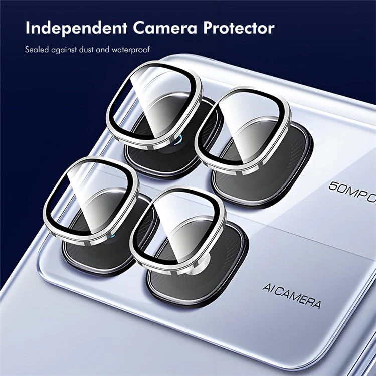 ENKAY HAT PRINCE 1Set For Xiaomi Redmi K70 Ultra Camera Lens Protector Metal Ring Lens Film - Black - Image 4