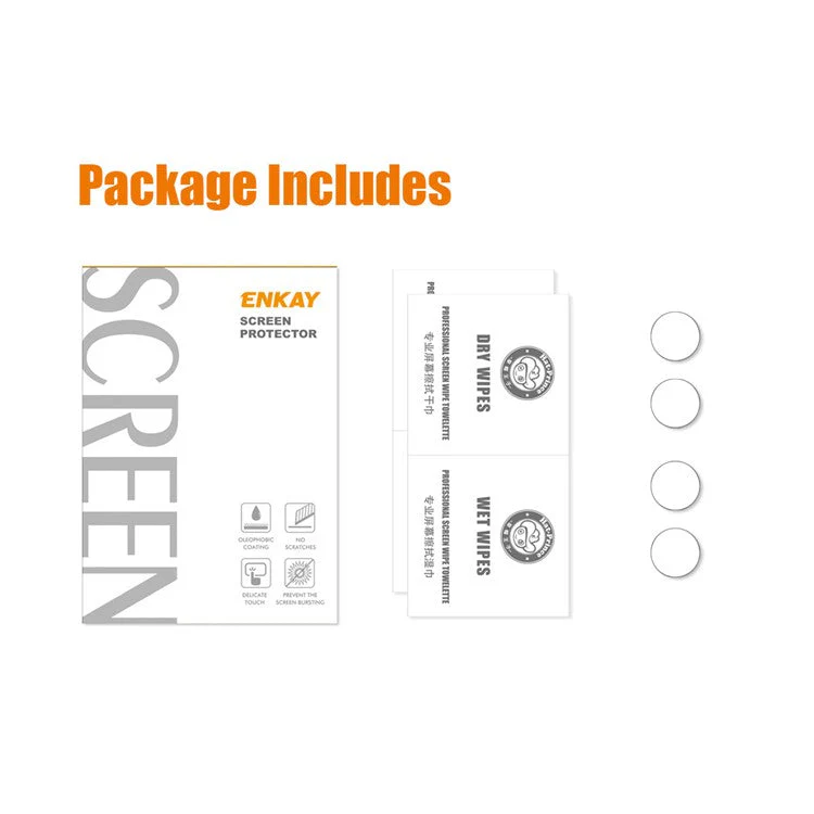 ENKAY HAT PRINCE 2 Group/Set 0.2mm Clear Anti-Scratch 9H Hardness Back Camera Lens Screen Protector (2Pcs/Group) for Phone 13 6.1 inch / 13 mini - Image 6
