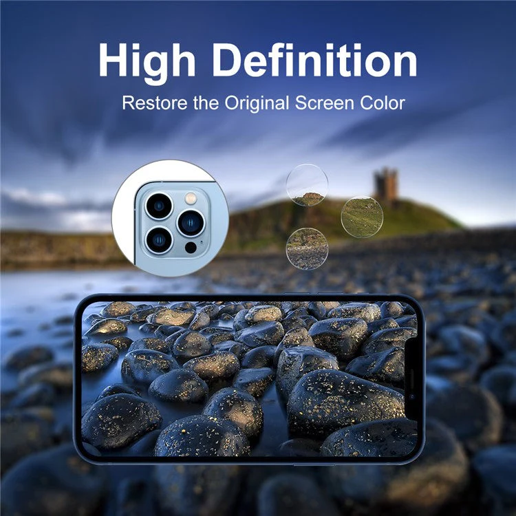 ENKAY HAT PRINCE 2 Group/Set Ultra-Thin HD 0.2mm Clear Scratch-Resistant Tempered Glass Camera Lens Back Film (3Pcs/Group) for iPhone 13 Pro / 13 Pro Max - Image 4