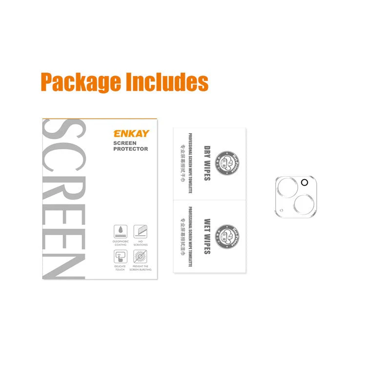 ENKAY HAT PRINCE For iPhone 13 6.1 inch / 13 mini 5.4 inch Tempered Glass Camera Lens Protector Full Coverage Ultra Clear Film - Image 6