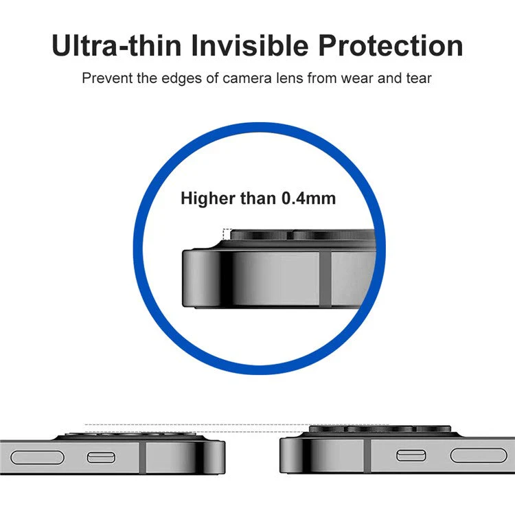 ENKAY HAT PRINCE For iPhone 14 6.1 inch / 14 Plus 1 Set Camera Lens Protector HD Anti-explosion Tempered Glass Aluminum Alloy Ring Film - Multi-color - Image 4