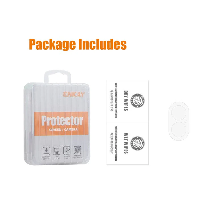 ENKAY HAT PRINCE For iPhone 16 / 16 Plus Integrated Camera Lens Film Tempered Glass Lens Protector - Image 2
