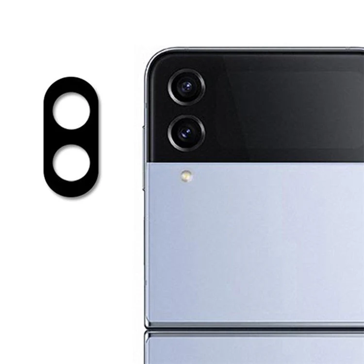 ENKAY HAT PRINCE For Samsung Galaxy Z Flip4 5G Anti-wear Full Coverage Rear Camera Lens Protector Silk Printing Tempered Glass Lens Film
