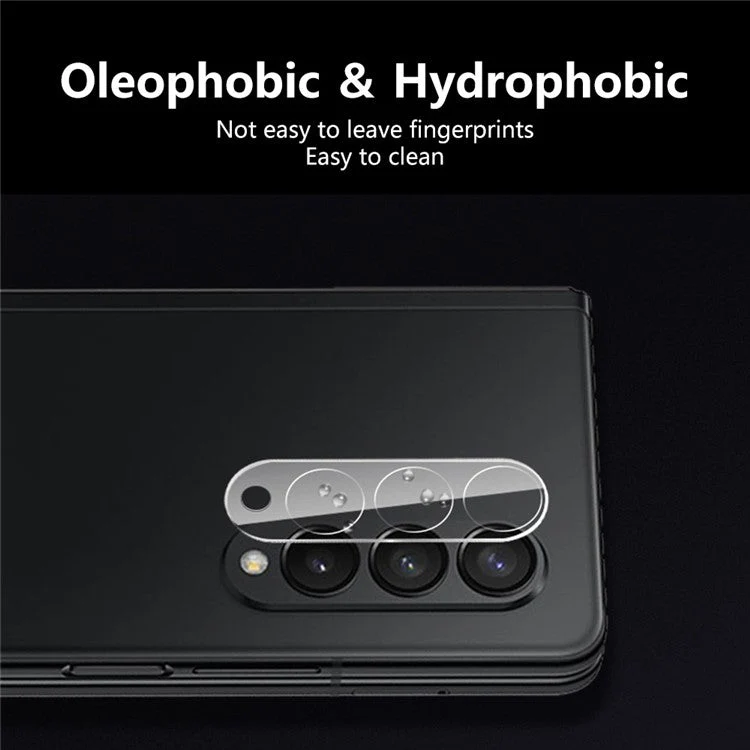 ENKAY HAT PRINCE for Samsung Galaxy Z Fold4 5G Tempered Glass Camera Lens Protector Full Cover Anti-Scratch Back Camera Lens Cover - Transparent - Image 2