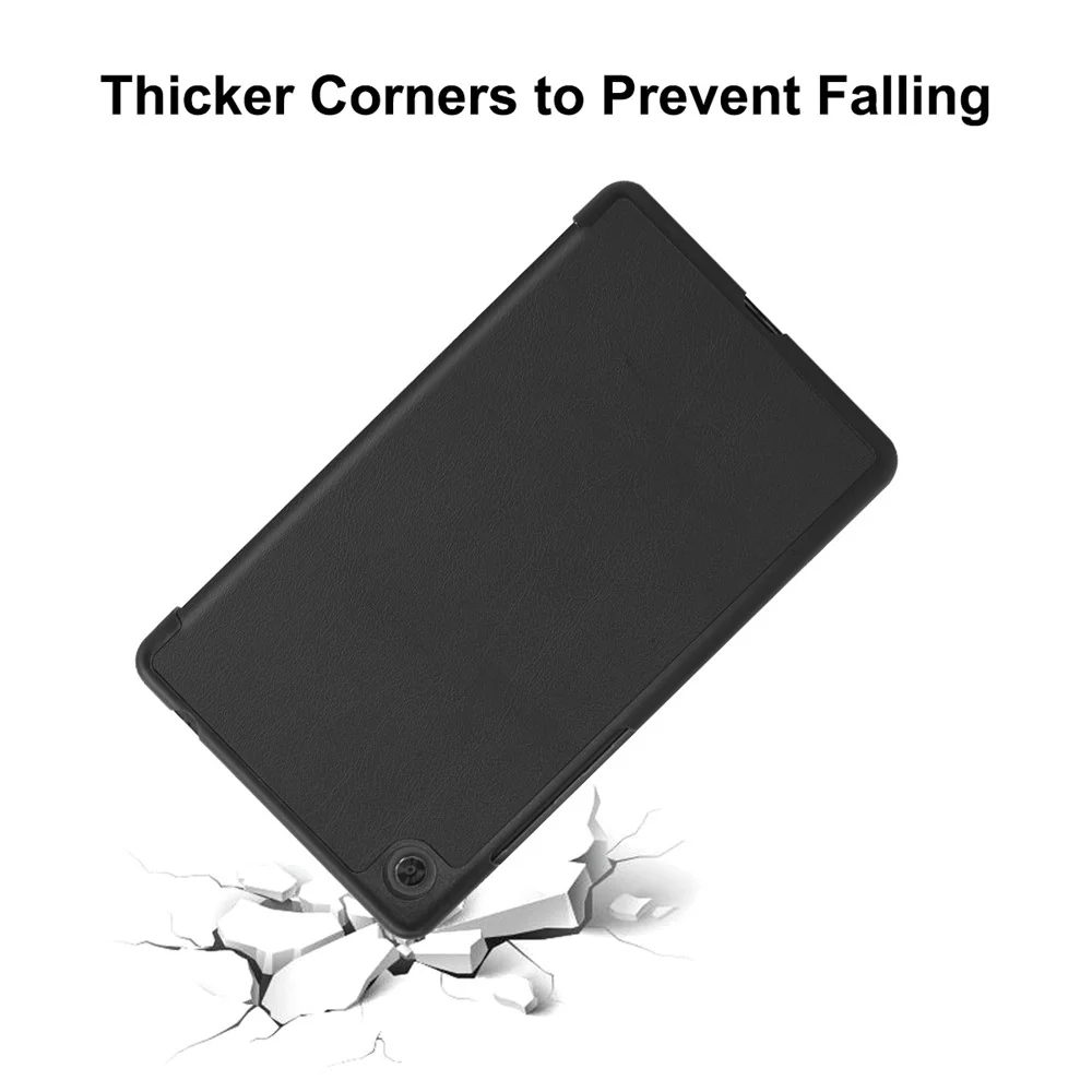 ENKAY HAT PRINCE Full Coverage Shock-Proof Tri-fold PU Leather + Hard PC Inner Tablet Stand Case for Lenovo Tab M7 (2nd Gen) / (3rd Gen) - Baby Blue - Image 5