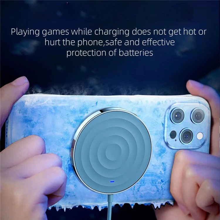 ESSAGER 15W Wireless Charging Dock Quick Charger Magnetic Fast Charging Pad for iPhone/Huawei - White - Image 5