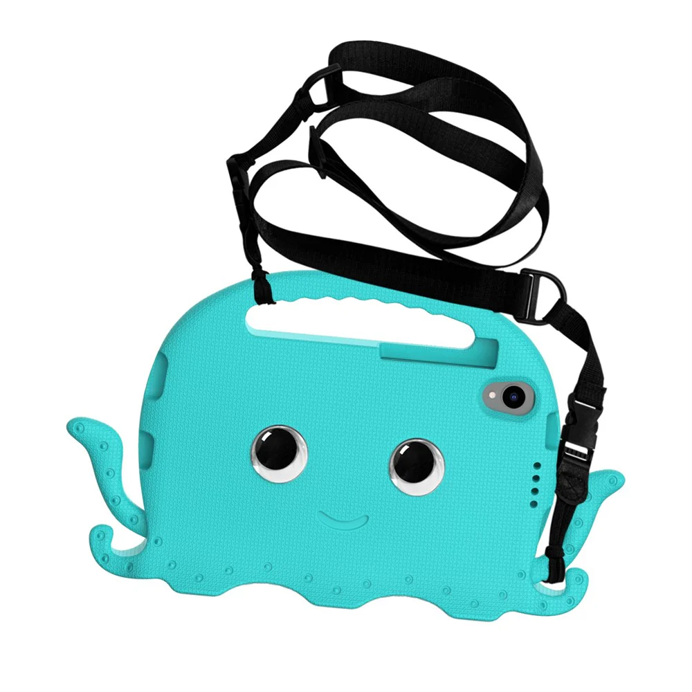 EVA Tablet Case for Lenovo Tab M8 / Tab M8 (4th Gen) 2024 TB-301XU / M8 (4th Gen) 2023 TB-300FU Octopus Case with Shoulder Strap - Baby Blue - Image 2