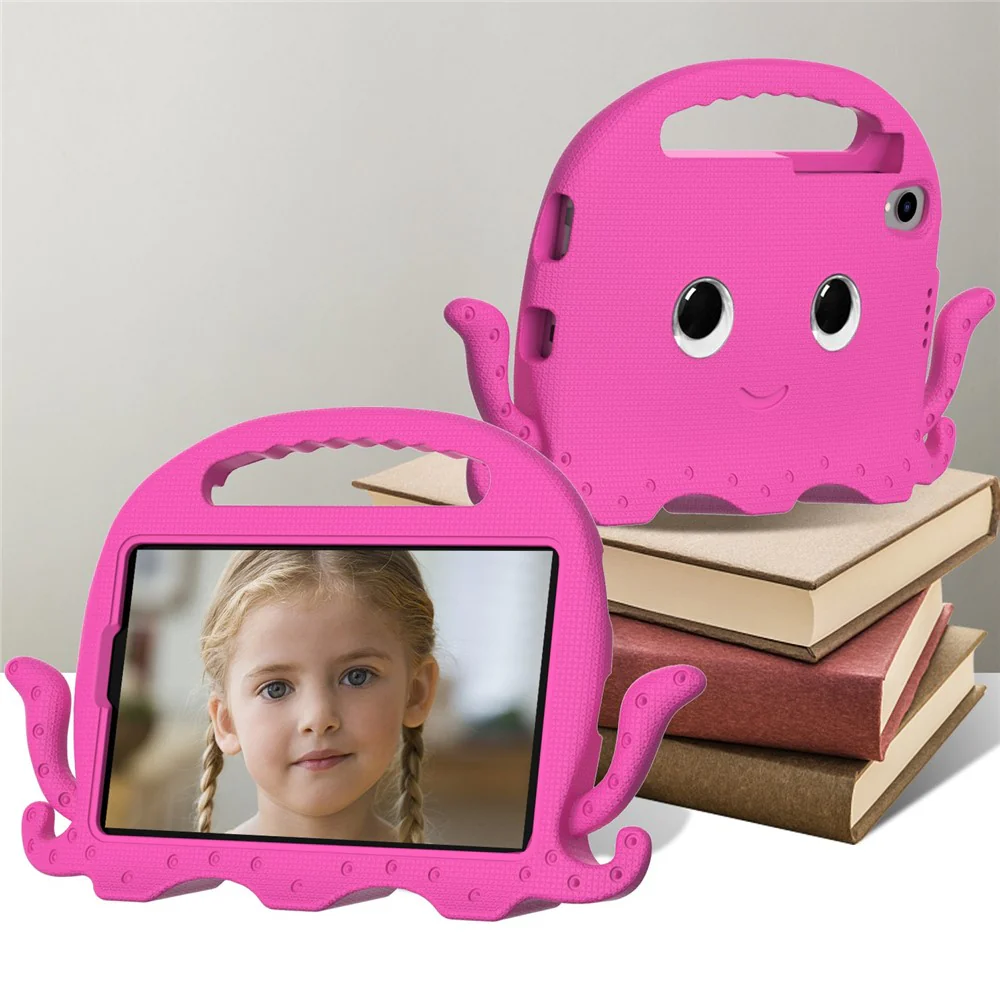 EVA Tablet Case for Lenovo Tab M8 / Tab M8 (4th Gen) 2024 TB-301XU / M8 (4th Gen) 2023 TB-300FU Octopus Case with Shoulder Strap - Rose - Image 5