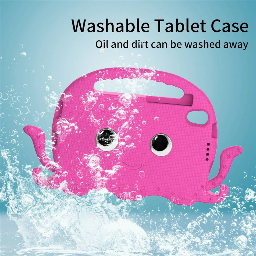 EVA Tablet Case for Lenovo Tab M8 / Tab M8 (4th Gen) 2024 TB-301XU / M8 (4th Gen) 2023 TB-300FU Octopus Case with Shoulder Strap - Rose - Image 6