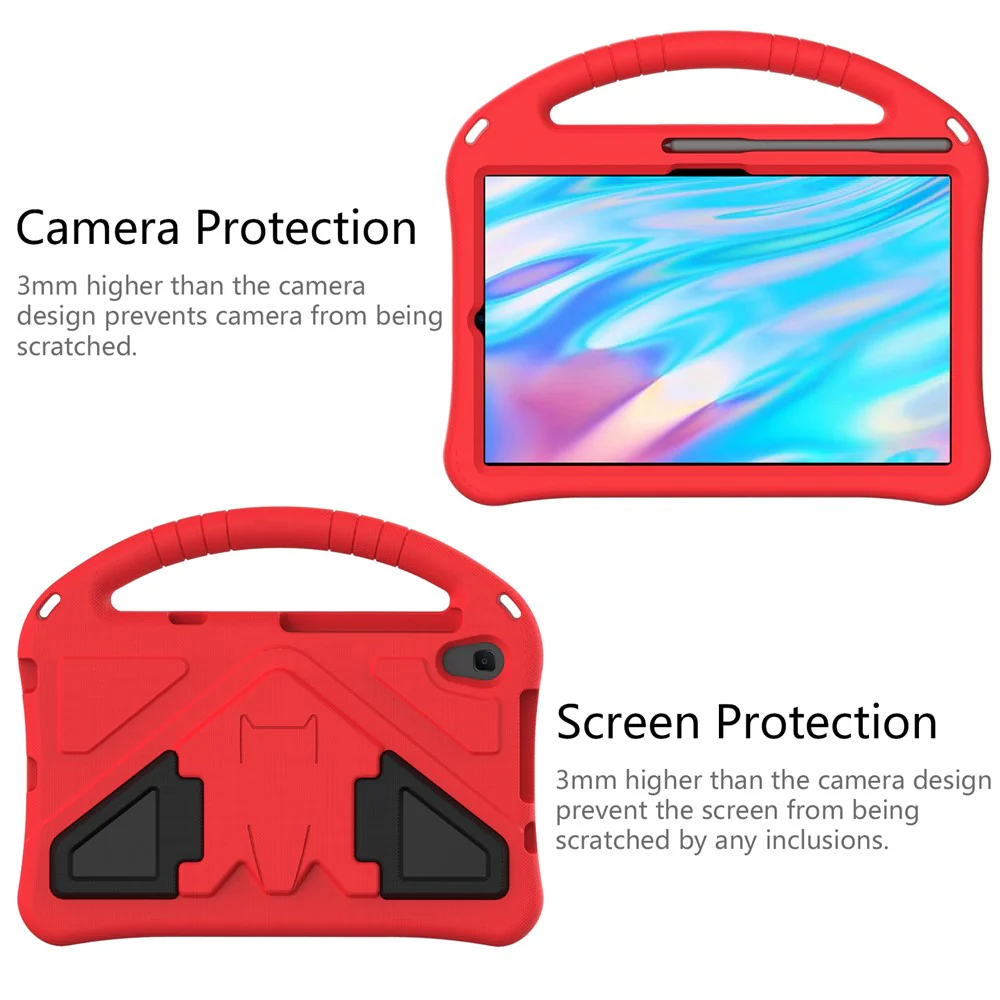 EVA Tablet Case with Pen Slot for Lenovo Tab M8 TB-8505 / Tab M8 (4th Gen) 2024 TB-301XU / M8 (4th Gen) 2023 TB-300FU - Red - Image 3