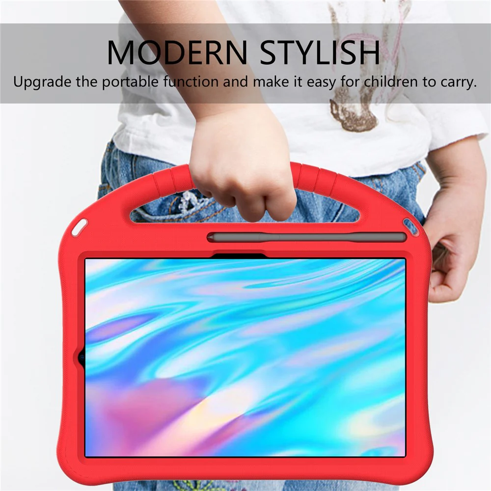 EVA Tablet Case with Pen Slot for Lenovo Tab M8 TB-8505 / Tab M8 (4th Gen) 2024 TB-301XU / M8 (4th Gen) 2023 TB-300FU - Red - Image 4