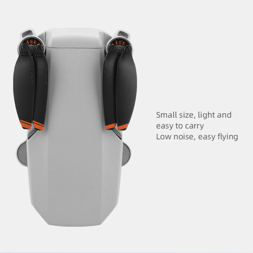 EWB8196_1 EWB8203_1 EWB8204_1 Quick Release Blade Propellers Replacement for DJI Mavic Mini 2 - Orange Edge - Image 4