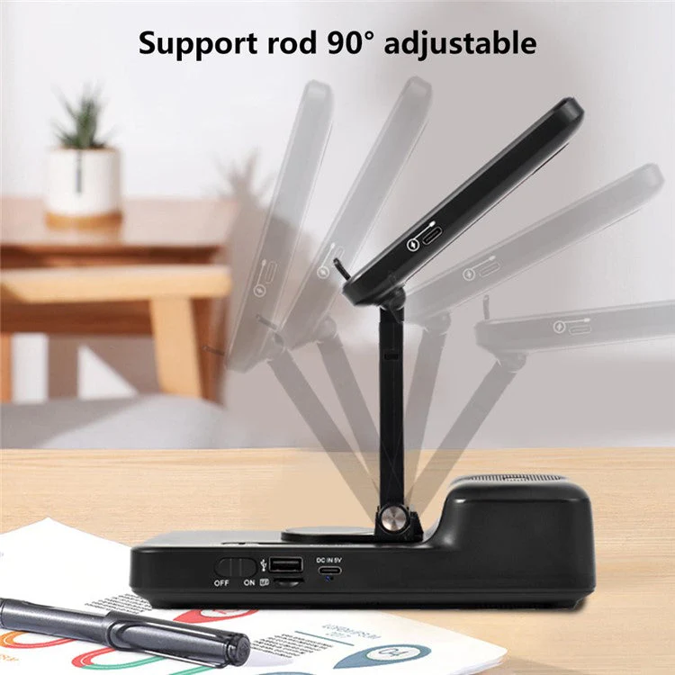 F21 Wireless Charger 15W Charging Station with Bluetooth Speaker Breathable Phone Holder - Image 5