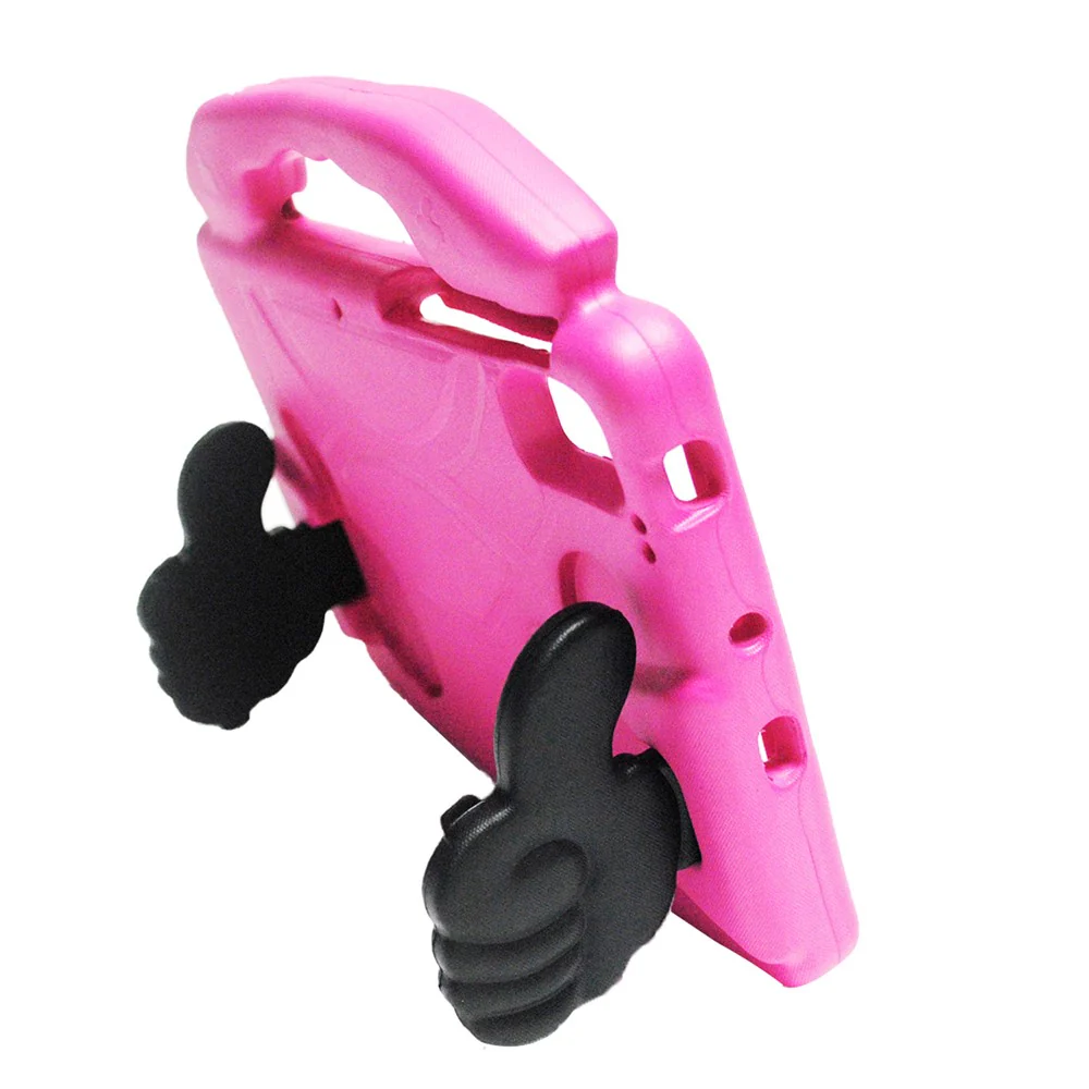 Foldable Thumb Shockproof EVA Full-Body Tablet Kickstand Cover with Portable Hand Holder for Lenovo Tab M10 FHD Plus X606F - Rose - Image 4