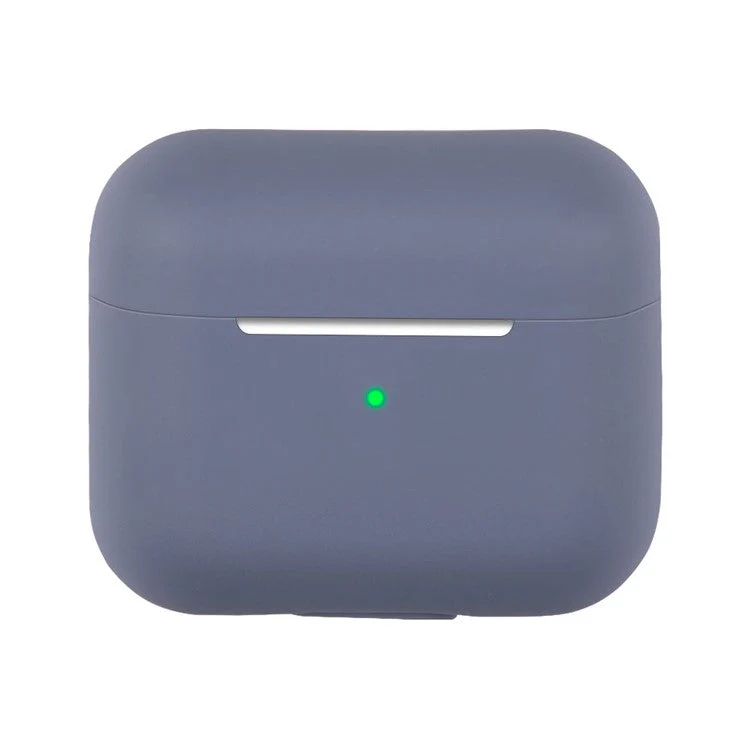 For AirPods 3 Solid Color Bluetooth Earphone Silicone Protective Case Cover - Lavender Grey
