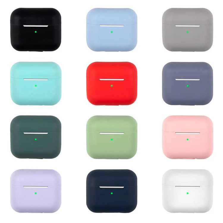 For AirPods 3 Solid Color Bluetooth Earphone Silicone Protective Case Cover - Pink - Image 7