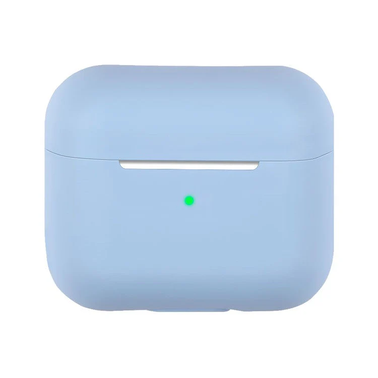 For AirPods 3 Solid Color Bluetooth Earphone Silicone Protective Case Cover - Sky Blue