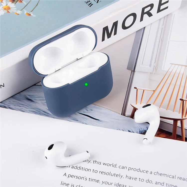 For AirPods 3 Solid Color Bluetooth Earphone Silicone Protective Case Cover - Sky Blue - Image 5